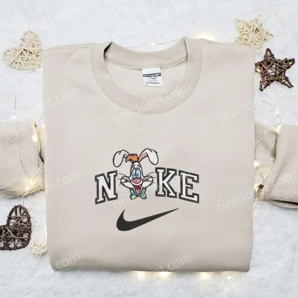 Roger Rabbit x Nike Cartoon Embroidered Sweatshirt, Disney Characters Embroidered Shirt, Best Gift Ideas for Family