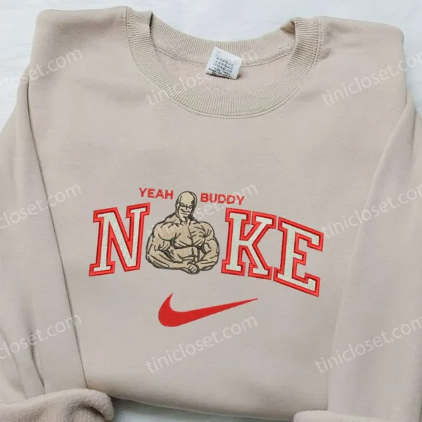 Ronnie Coleman x Nike Embroidered Hoodie, Celebrity Embroidered Shirt, Nike Inspired Embroidered Shirt