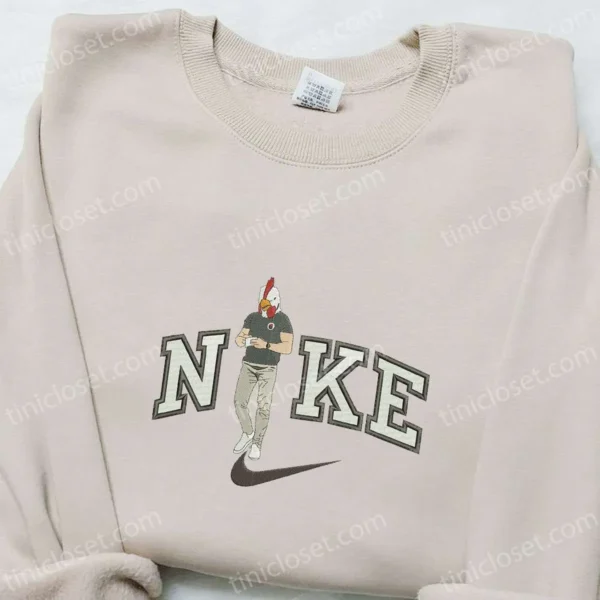 Roosterman x Nike Embroidered Shirt, Celebrity Embroidered Sweatshirt, Nike Inspired Embroidered Hoodie