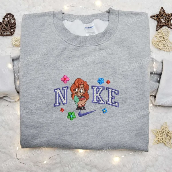 Roxanne x Nike Embroidered Shirt, Disney Characters Embroidered Hoodie, Nike Inspired Embroidered Sweatshirt