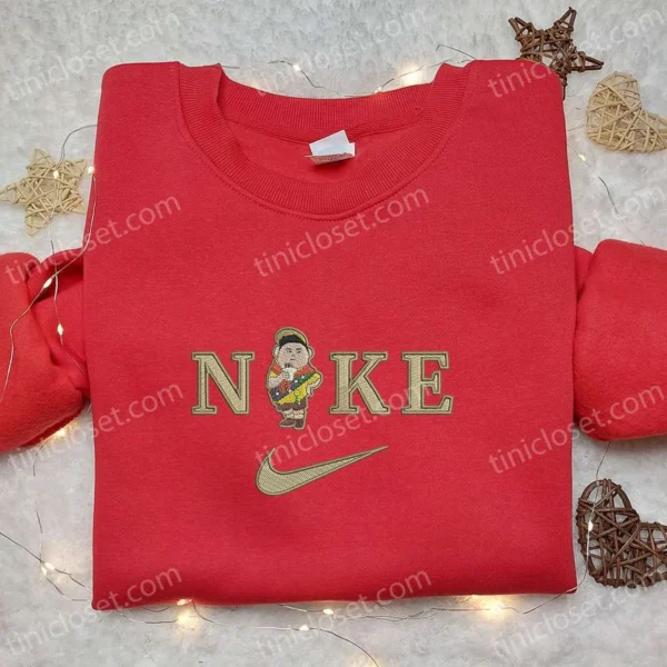 Russel x Nike Swoosh Embroidered Shirt, Disney Pixar Up Embroidered Hoodie, Nike Inspired Embroidered Sweatshirt
