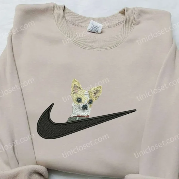 Russkiy Toy x Nike Embroidered Shirt, Animal Embroidered Shirt, Custom Nike Embroidered Shirt
