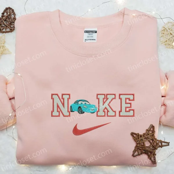 Sally Carera x Nike Cartoon Embroidered Sweatshirt, Disney Characters Embroidered Sweatshirt, Custom Embroidered Hoodie