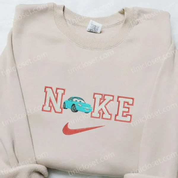 Sally Carera x Nike Cartoon Embroidered Sweatshirt, Disney Characters Embroidered Sweatshirt, Custom Embroidered Hoodie