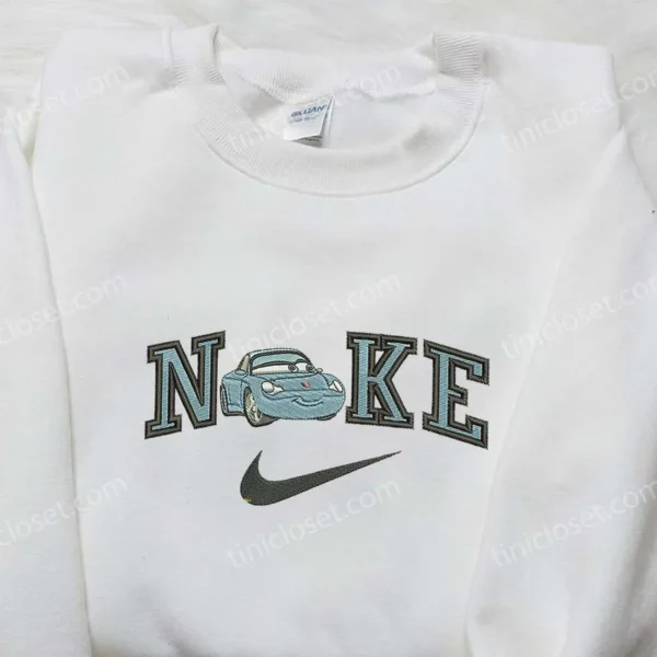 Sally Carrera x Nike Embroidered Sweatshirt, Cars Embroidered Shirt, Nike Inspired Embroidered Shirt