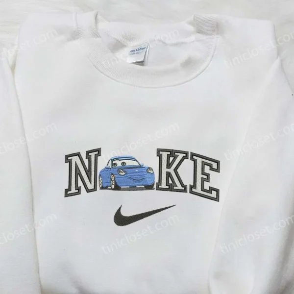 Sally Carrera x Nike Embroidered Sweatshirt, Cars Walt Disney Embroidered Shirt, Nike Inspired Embroidered Shirt