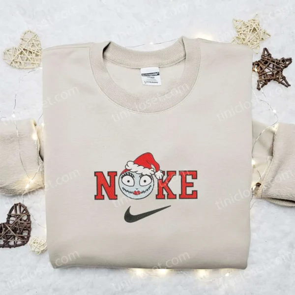 Sally Head Xmas Hat x Nike Christmas Embroidered Sweatshirt, Movie Merry Christmas Embroidered Shirt, Best Christmas Day Gift Ideas