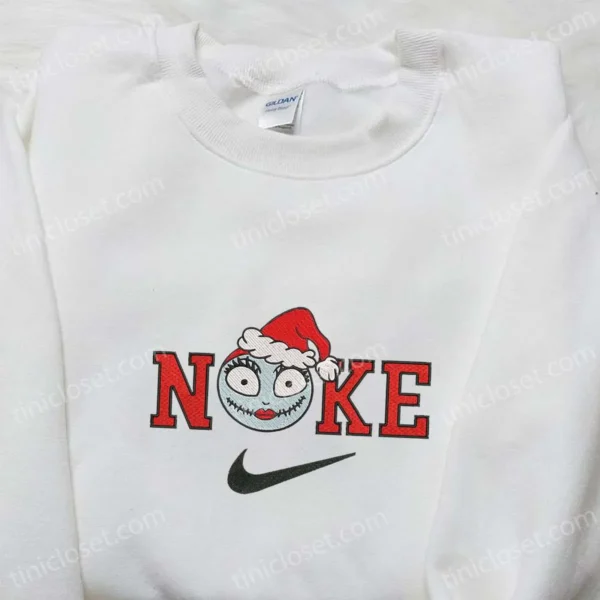 Sally Head Xmas Hat x Nike Christmas Embroidered Sweatshirt, Movie Merry Christmas Embroidered Shirt, Best Christmas Day Gift Ideas
