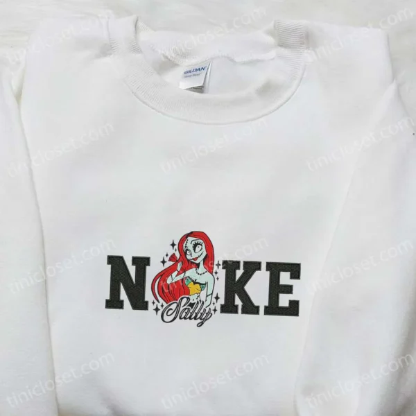 Sally x Nike Embroidered Shirt, The Nightmare Before Christmas Embroidered Hoodie, Nike Inspired Embroidered Sweatshirt
