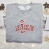 Santa Claus x Nike Swoosh Embroidered Sweatshirt, Nike Inspired Embroidered Shirt, Best Christmas Gift Ideas