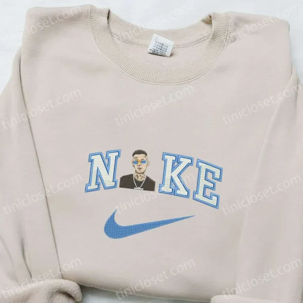 Sidoka x Nike Swoosh Embroidered Shirt, Celebrity Embroidered Hoodie, Nike Inspired Embroidered Sweatshirt