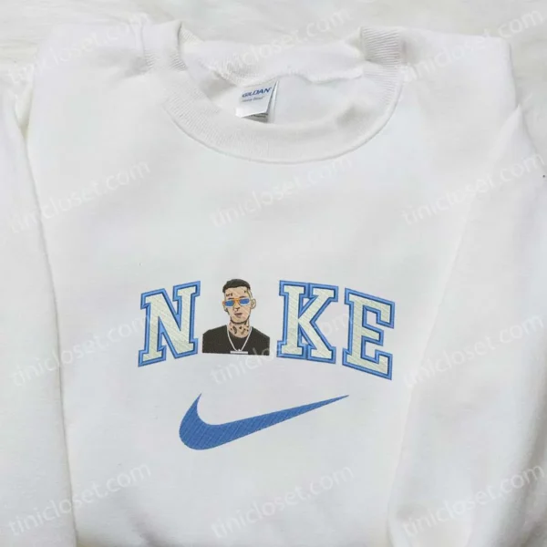 Sidoka x Nike Swoosh Embroidered Shirt, Celebrity Embroidered Hoodie, Nike Inspired Embroidered Sweatshirt