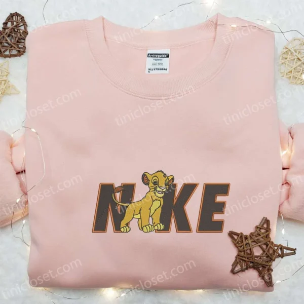 Simba Smile x Nike Embroidered Sweatshirt, The Lion King Embroidered Shirt, Best Gift Ideas For All Occasions