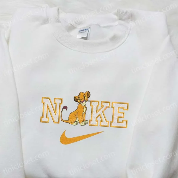 Simba x Nike Embroidered Sweatshirt, Disney Characters Embroidered T-shirt, Best Gift Ideas for Family