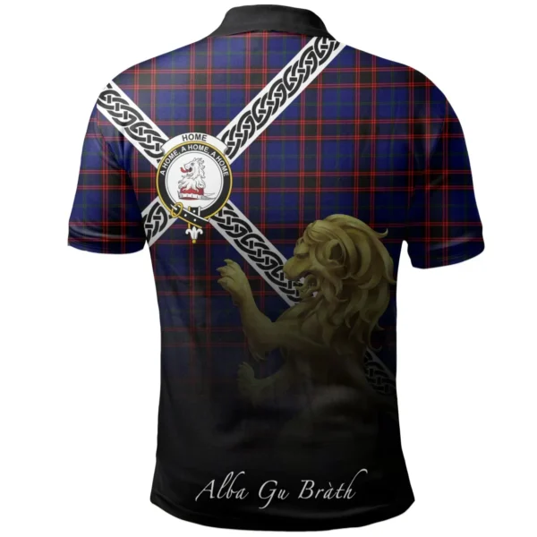Scottish Home Modern Clan Crest Tartan Polo Shirt, Long Polo, Zipper Polo - Celtic with Scotland Lion
