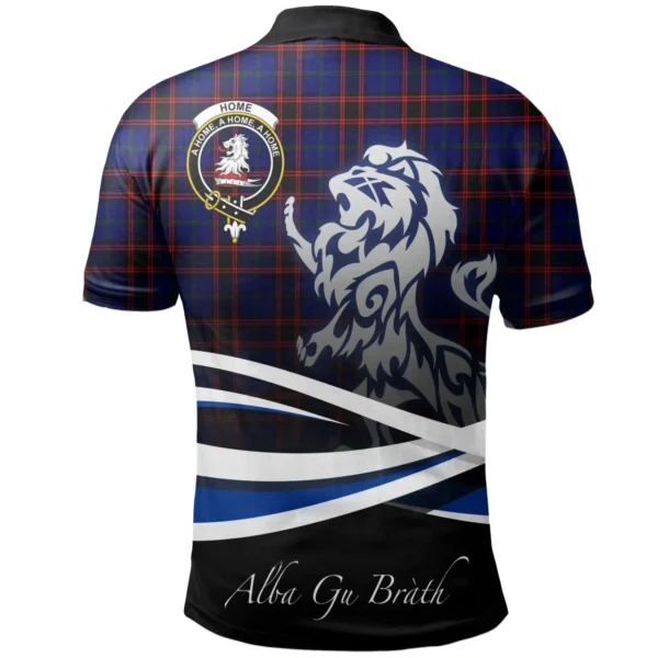 Scottish Home Modern Clan Crest Tartan Polo Shirt, Long Polo, Zipper Polo - Scotland Lion