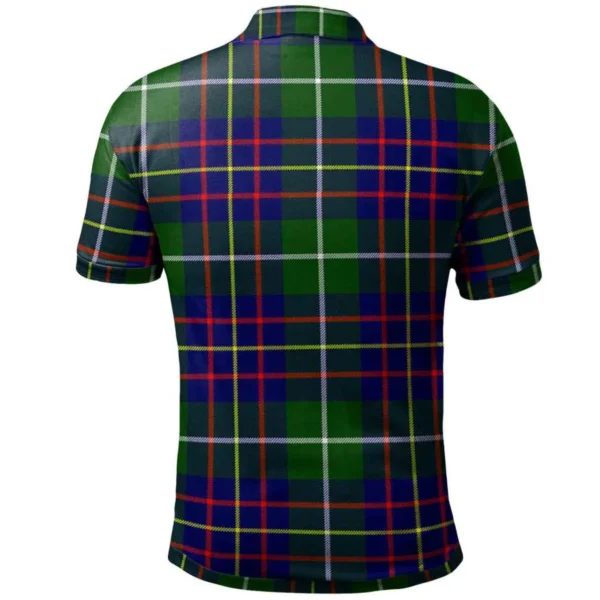 Scottish Inglis Clan Crest Tartan Polo Shirt, Long Polo, Zipper Polo