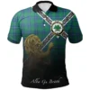 Scottish Innes Modern Clan Tartan Polo Shirt, Long Polo, Zipper Polo