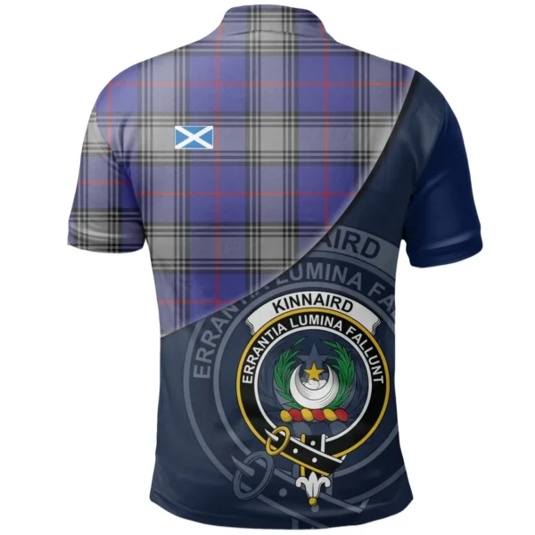 Scottish Kinnaird Clan Crest Tartan Polo Shirt, Long Polo, Zipper Polo - Bend Style