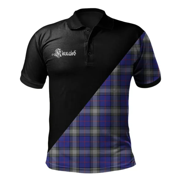 Scottish Kinnaird Clan Crest Tartan Polo Shirt, Long Polo, Zipper Polo - Military Logo