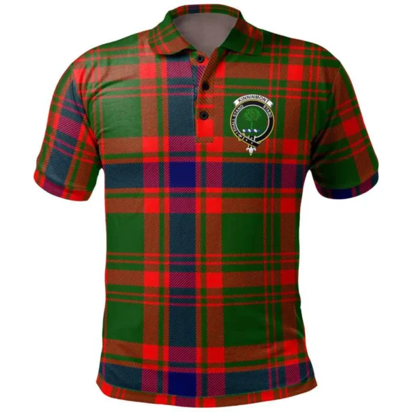 Scottish Kinninmont Clan Crest Tartan Polo Shirt, Long Polo, Zipper Polo