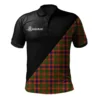 Scottish Laing Clan Crest Tartan Polo Shirt, Long Polo, Zipper Polo