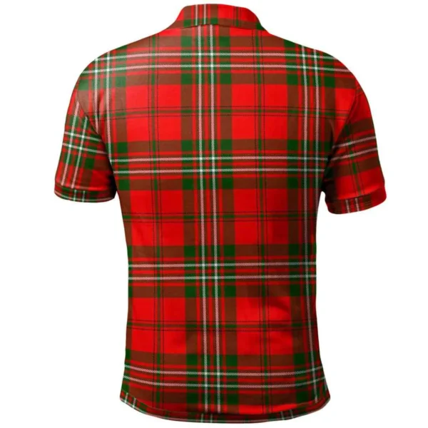 Scottish Langlands Clan Crest Tartan Polo Shirt, Long Polo, Zipper Polo