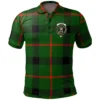 Scottish Lennox Clan Crest Tartan Polo Shirt, Long Polo, Zipper Polo