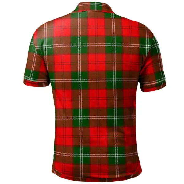 Scottish Lennox Modern Clan Tartan Polo Shirt, Long Polo, Zipper Polo