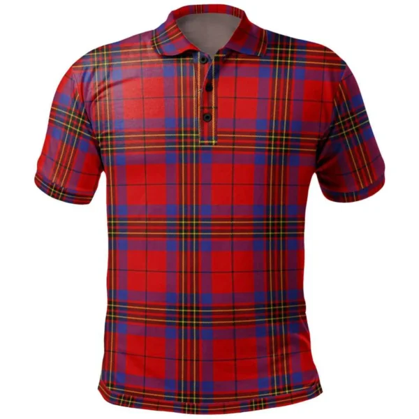 Scottish Leslie Modern Clan Tartan Polo Shirt, Long Polo, Zipper Polo