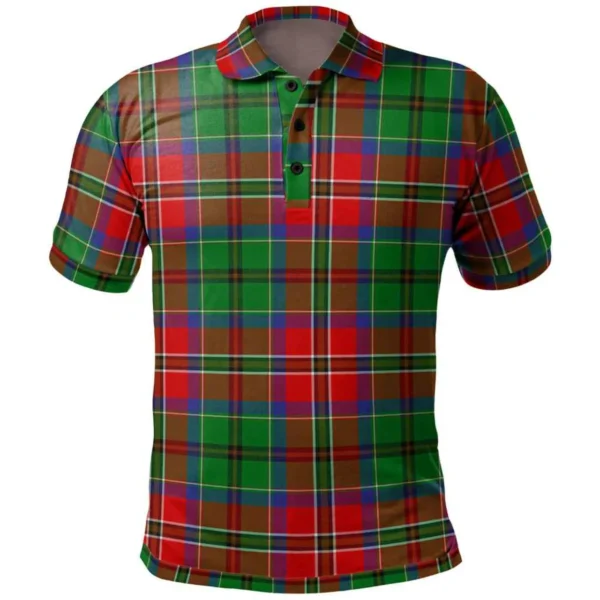 Scottish McCulloch Clan Tartan Polo Shirt, Long Polo, Zipper Polo
