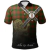 Scottish Menzies Green Ancient Clan Tartan Polo Shirt, Long Polo, Zipper Polo