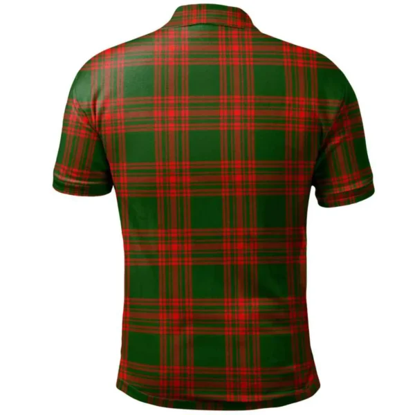 Scottish Menzies Green Modern Clan Tartan Polo Shirt, Long Polo, Zipper Polo